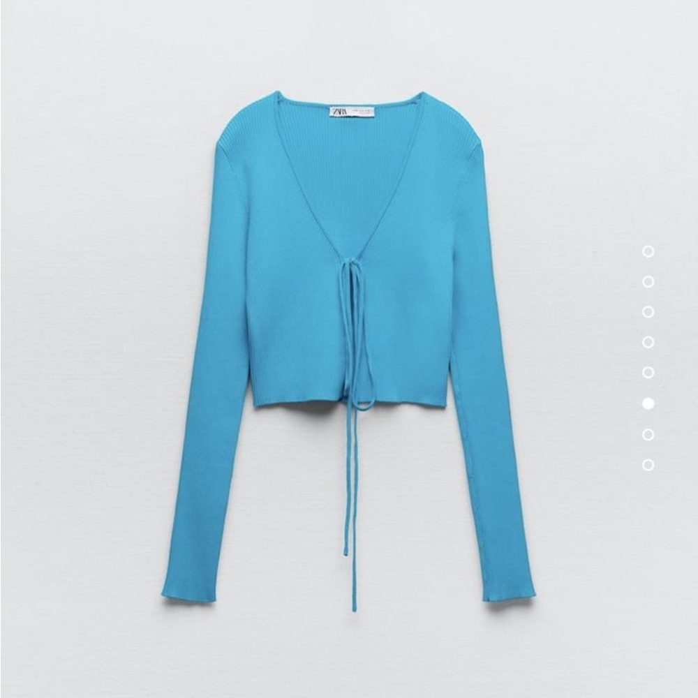 Zara Women's Sky Blue Crop Top